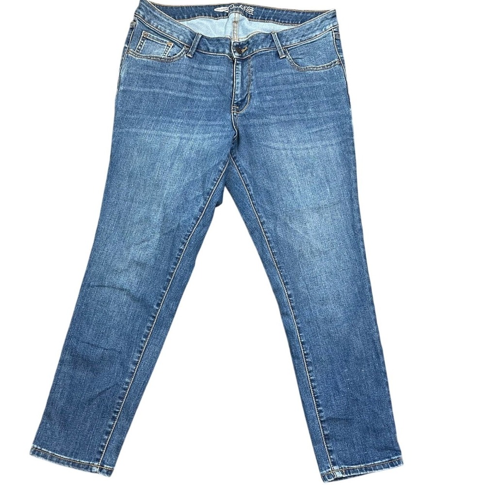 Old Navy Rockstar Skinny Jeans Medium Wash Blue Mid Rise Denim Womens 32x26